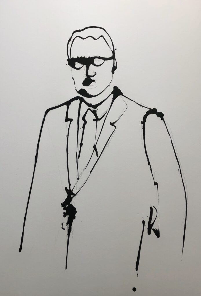 Do You Black And White Mind – Acrylic on paper