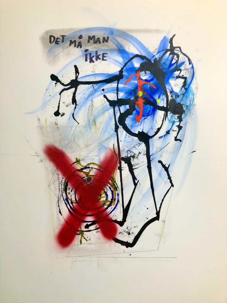 When you- Acrylic on paper
