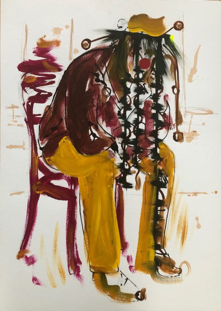 In the park – acrylic on paper